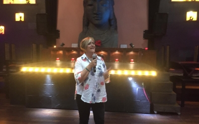 Marisol Martínez durant l'acte d'aquesta tarda | Ràdio Sabadell